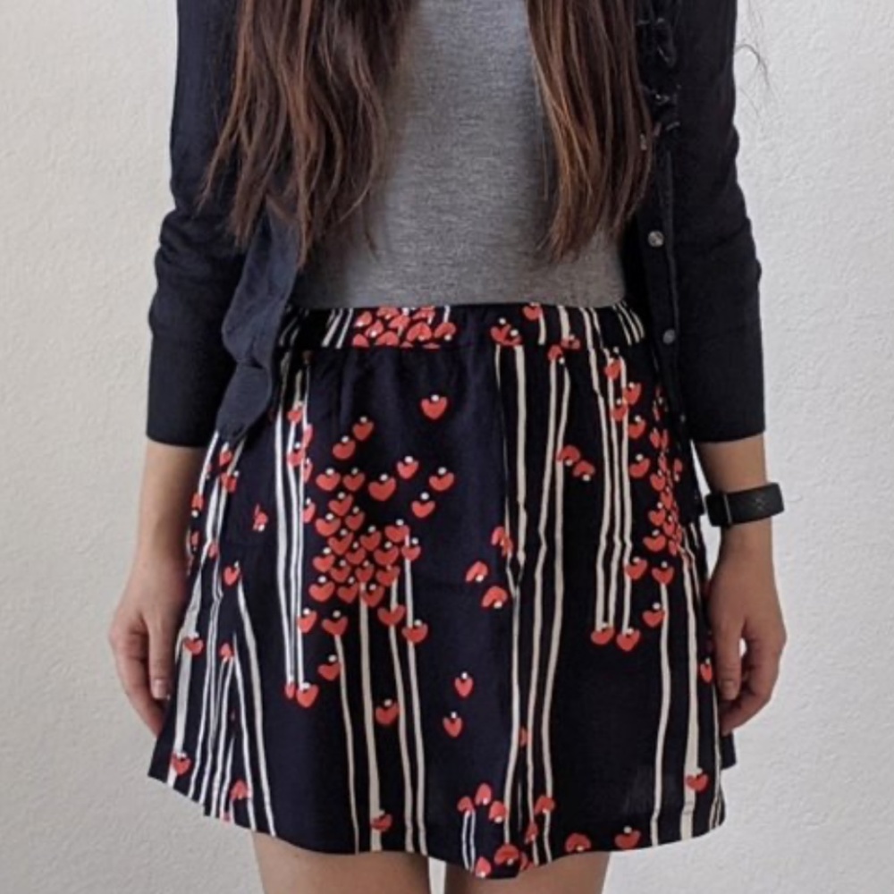 COOPERATIVE - Medium Mini Skirt with Hearts & Pockets -  Urban Outfitters